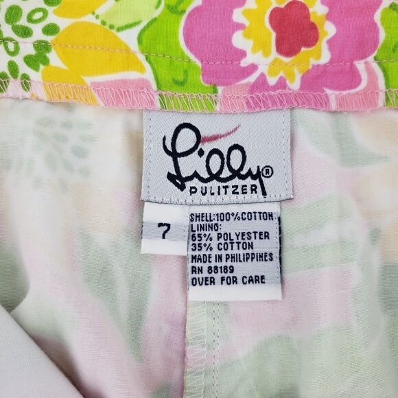 Lilly Pulitzer Capris Pants Croc Monsieur Pink Green Alligators - Picture 3 of 8